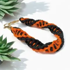 カラー変更可能　パラコード　スマホストラップ　ハンドストラップ　ブラック