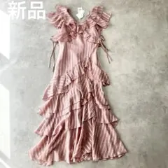 ダズリン　バリエフルイドワンピース　ピンク　ストライプ　新品✨ 1090