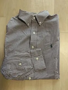POLO RALPH LAUREN 長袖シャツ チェック柄 ブラウン