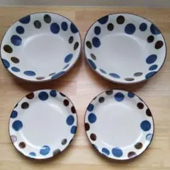 お値下げ✾CERAM大、中お皿4枚セット　安心の日本製のサムネイル