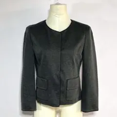 美品！ 7-ID concept. ノーカラージャケット 【38】グレー系 上品