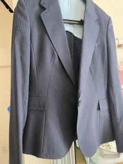 ストライプ柄 紺色 ジャケット スカート スーツ 上下セット Mサイズ Sサイズ
