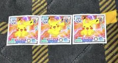 ポケモン シール列伝 アマダ ピカチュウ 3枚セット 当時物