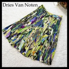 DRIES VAN NOTEN 秋冬グリーンスカーフ柄　ひざ丈タイトスカート 2025年最新】DRIES VAN NOTEN レディース ひざ丈スカートの人気