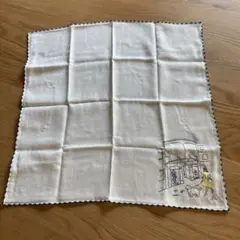 Kitamura ハンカチ 刺繍 ホワイト
