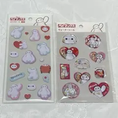 【人気】ベイマックス　ふわふわシール　ウォーターシール　2点セット　セリア