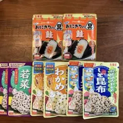 丸美屋　混ぜ込みわかめ 鮭　若菜 わかめごま油 しそ昆布8パックセットのサムネイル