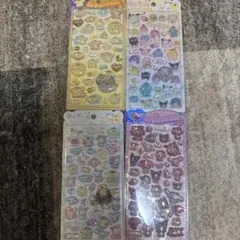 【正規品】 うるちゅるポップシール 日焼け サンリオ　プリン　ポチャッコ　4枚