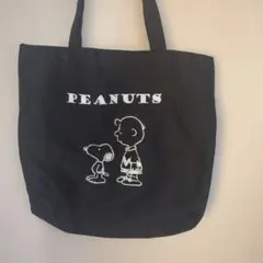 PEANUTS スヌーピー トートバッグ ブラック