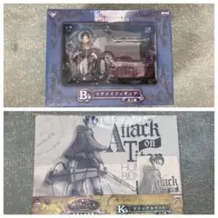 進撃の巨人 自由への進撃 一番くじ リヴァイ フィギュア+ビジュアルマット