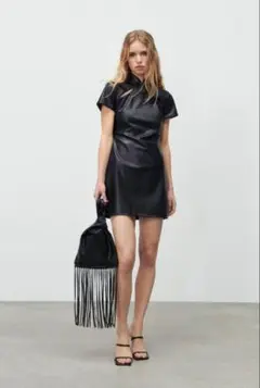 ZARA トグルボタン ショートワンピース チャイナドレス