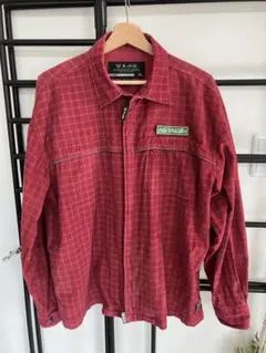 airwalk 赤 チェック柄 長袖シャツ