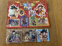 最強ジャンプランド　ドラゴンボール　ワンピース　ビックステッカー　キーホルダー