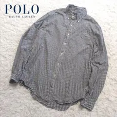 ラルフローレン　メンズ　長袖ボタンダウンシャツ　ギンガムチェック　サイズL