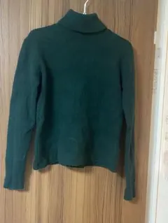 COMME CA COMMUNE ダークグリーンタートルネック M