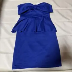 キャバ嬢ミニドレス　【Blue】サイズFREE