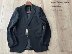 新品 定価5.4 コムサメン メンズ 無地 ウール スーツジャケット S 黑