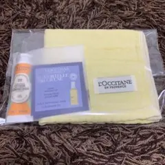 ロクシタン　ミニタオル＋ハンドクリーム10ml＋クレンジングオイル×3枚