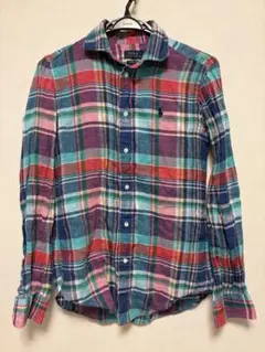 ラルフローレン Ralph Lauren チェック柄長袖シャツ XS