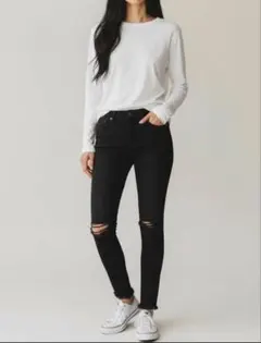 UNIQLO JEANS ダメージスキニー　ストレッチ
