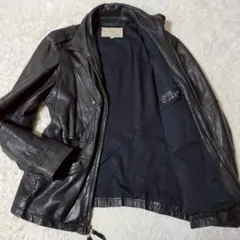 希少XL✨　AVIREX　レザージャケット　ライダース　 羊革　黒　多ポケット