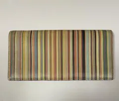 Paul Smith ポールスミス 牛革 ヴィンテージ マルチストライプ 長財布