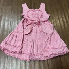 シャーリーテンプル♥エプロン付きワンピース♥90cm♥ピンク ShirleyTemple シャーリーテンプル エプロンワンピース 90 ピンク