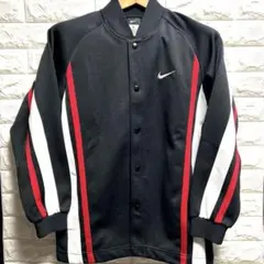 日本製 00s ナイキ スナップボタン ジャージ ブラック オレンジ メンズ 