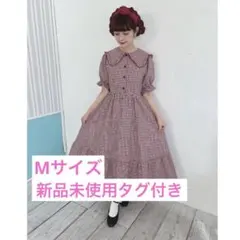 【未使用】青木美沙子コラボ　ワンピース（グレイ） 新品未使用】しまむら 青木美沙子コラボ グレーチェック ワンピース