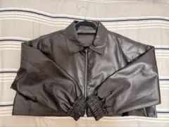 レザージャケット ショート丈 ブラック