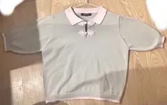 半袖 ニット チャイナ 原宿系 かわいい トップス レディース 平成女児