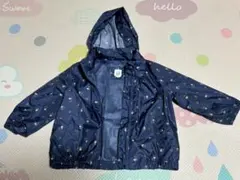 GAP ネイビー花柄 フード付きアウター ウィンドブレーカー 18-24ヶ月
