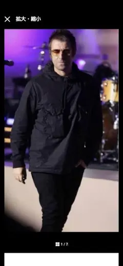 STONE  フードブルゾン（ブラック）　リアム・ギャラガー STONE ISLAND フードブルゾン（ブラック） リアム・ギャラガー