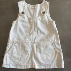 SIMPLE FREE サロペット風ワンピース 80 ホワイト