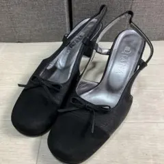 Diana ブラックリボンパンプス　23.5cm