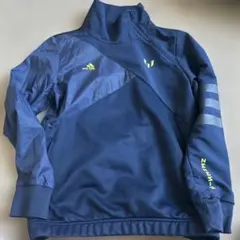 adidas メッシ ジャージ 上下セット ネイビー　160