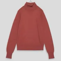 ラミラル【36】タートルネック ニット 薄手 くすみ赤 秋冬 カジュアル 上品