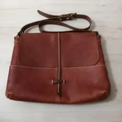 HERZ レザーショルダーバッグ ブラウンのサムネイル