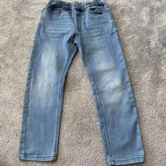 130サイズ ライトブルー ストレートパンツ