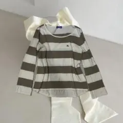 BURBERRY BLUE LABEL ストライプ長袖Tシャツ