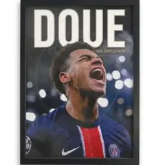 即日発送 Paris Saint-Germain ドゥエ A4 ポスター 額装