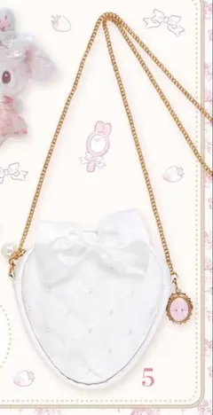 白いちごのティータイムデザインシリーズ　マイメロディ　ミニポシェット