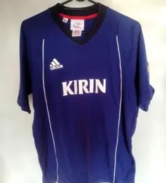 サッカー日本代表2003年　adidas 　KIRIN 半袖Tシャツ青