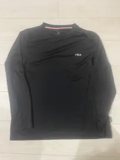FILA 黒 長袖 Tシャツ　ドライ　M L メンズ