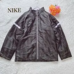 NIKE 【160】ストライプ ハイネックジャケット ジャンパー　フード収納