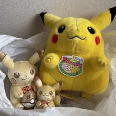 【新品】ピカチュウ ぬいぐるみ マスコット 3点 まとめ売り
