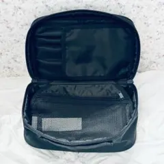 無印良品 ナイロンメイクボックス ポーチ 黒 Ｓ 約23×15.5×9cm 収納