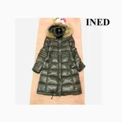 INED イネド　ダウンコート　9 Aライン　ラクーンファー　コート
