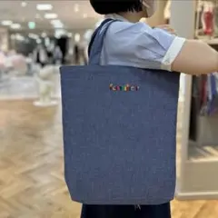 familiar エコバッグ　ショッピングバッグ　オーガニックコットン　デニムのサムネイル