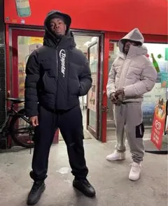 trap star down jcket black M